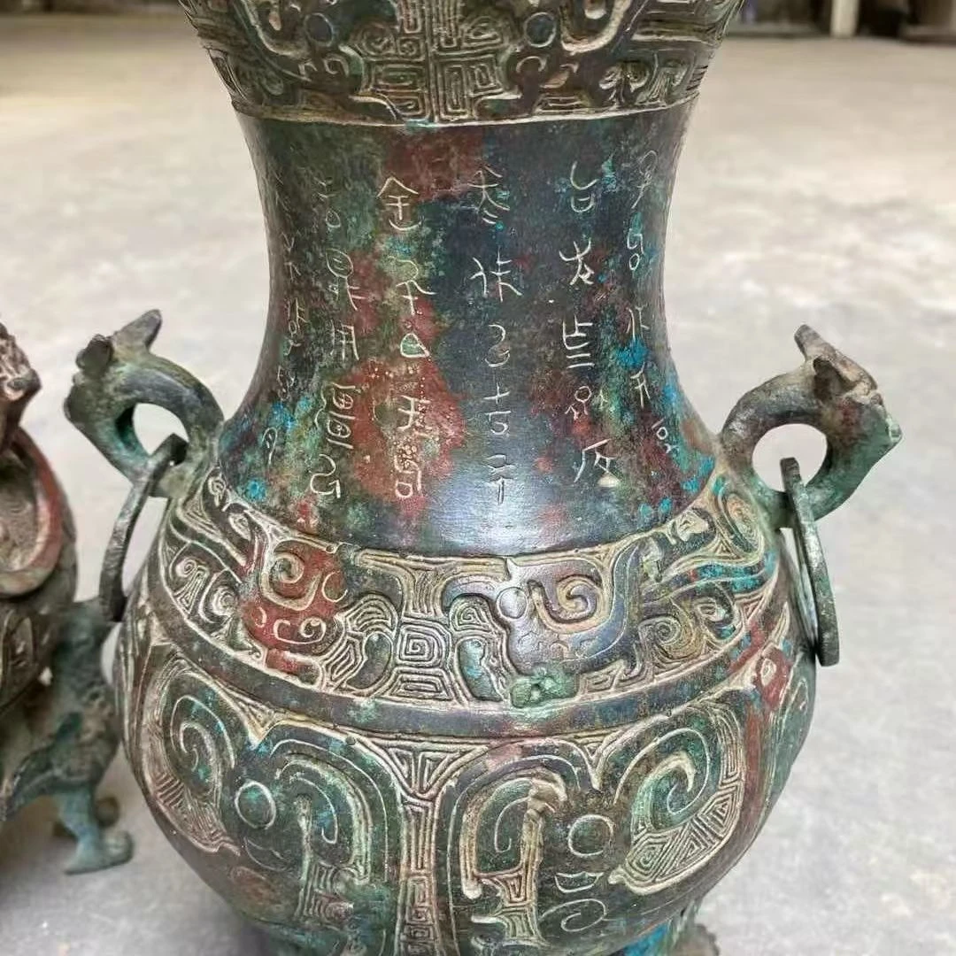 立鸟壶铜器收藏客厅博古架摆件办公室铜器(单个)