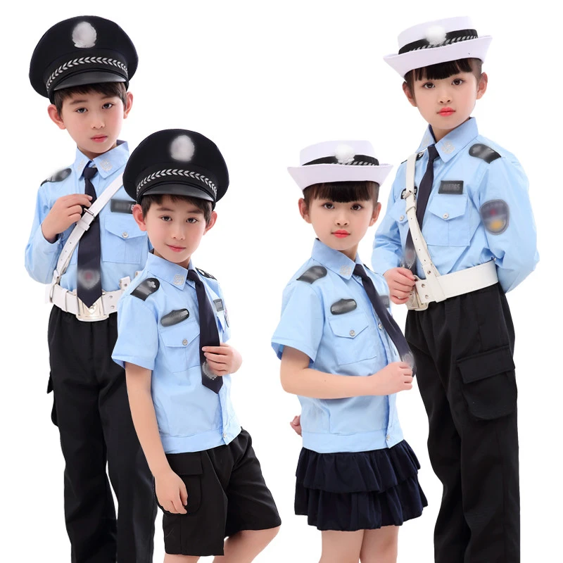 儿童小警察服警官服套装职业体验角色扮演小交警中小学生表演服饰
