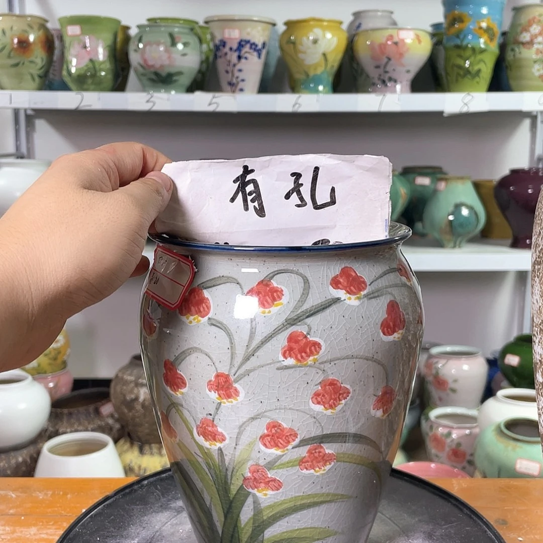 景德镇陶瓷花盆花器中秋国庆