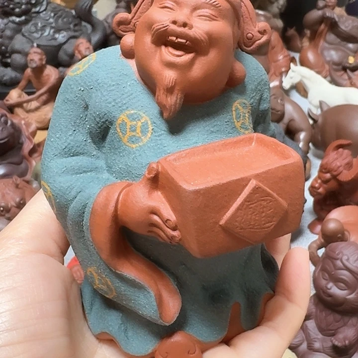 紫砂茶宠钟馗醉酒