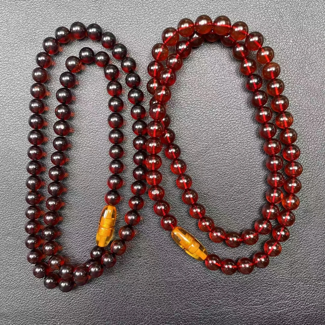 【玉经纶】70304/Q27-琥珀珠链-多样性发其一