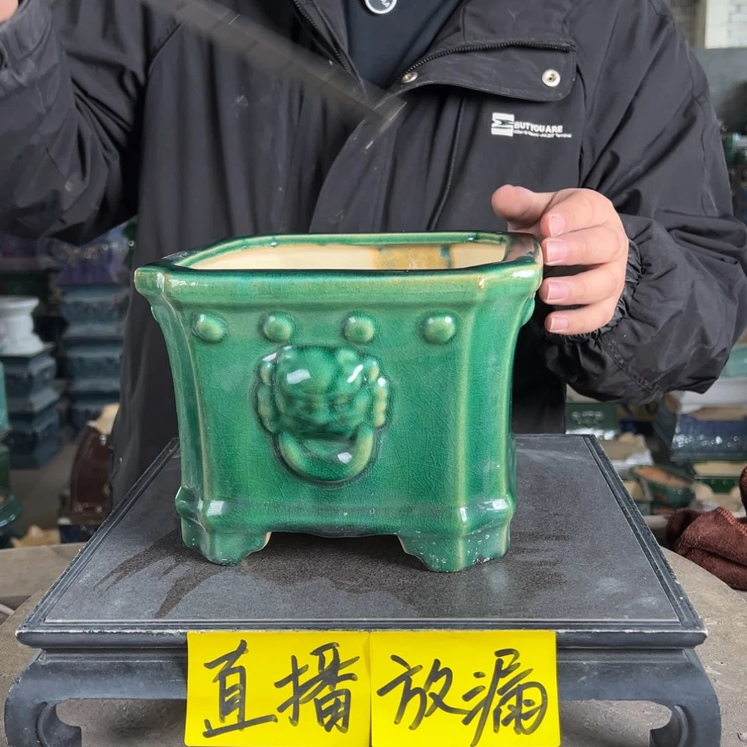 陶。一风堂石湾花盆  轻微气孔