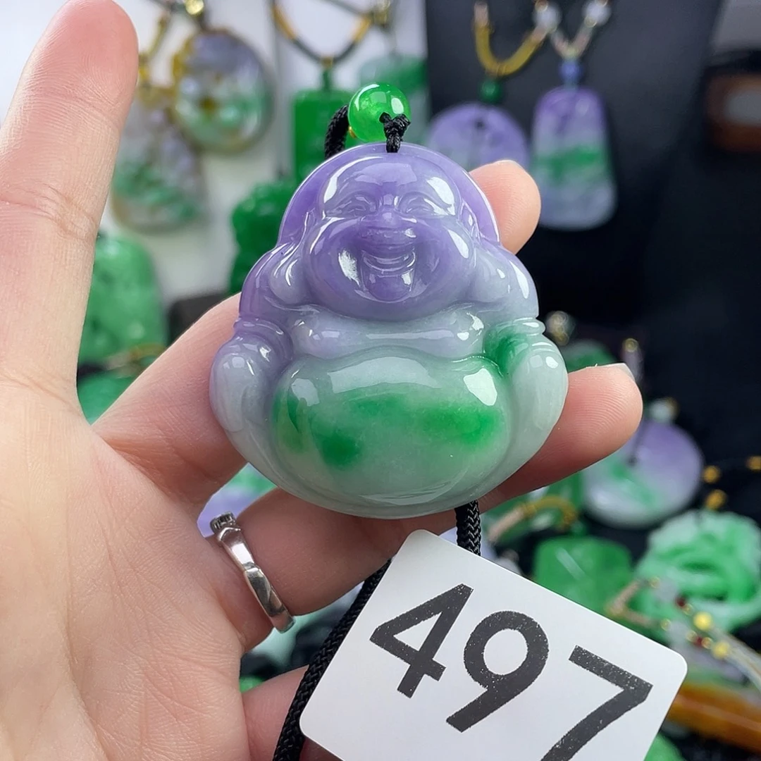 翡翠未镶嵌吊坠(赠链)