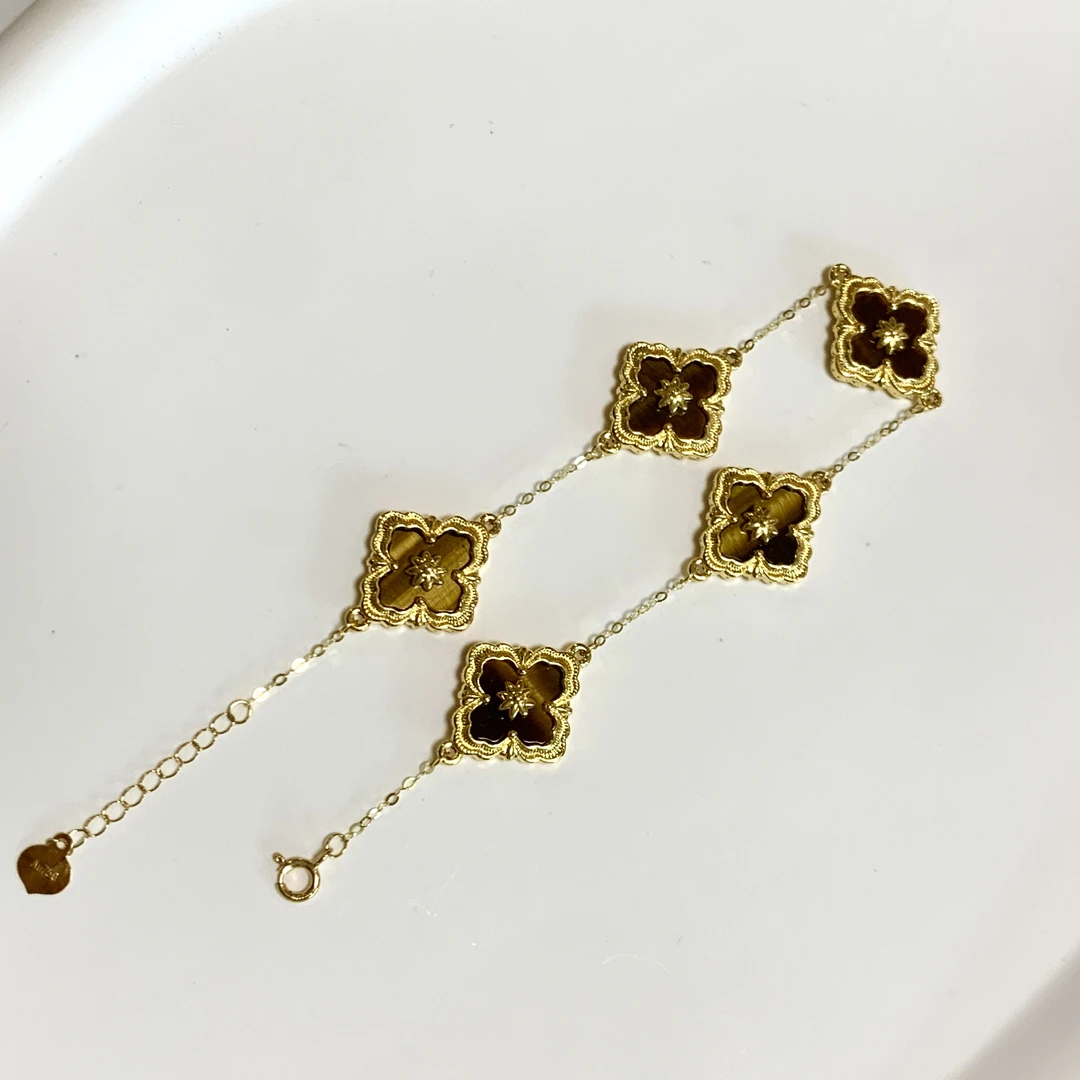 【子萱轻奢】18K金中号维纳斯琥珀镶嵌手链