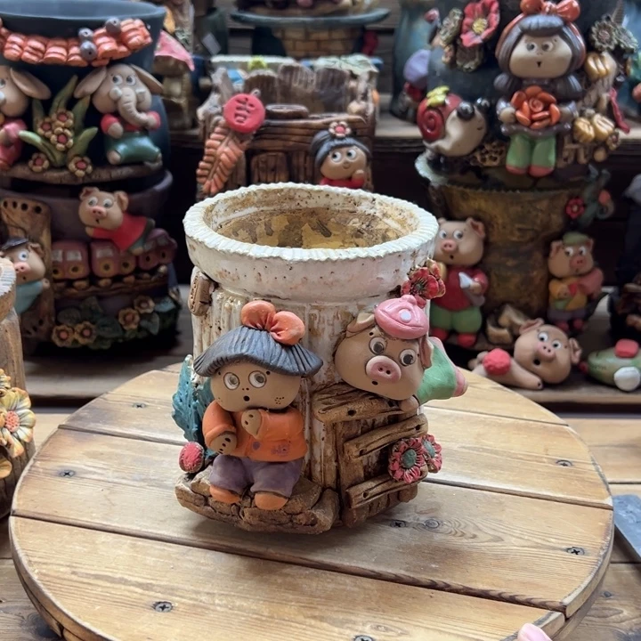 嘻哈多肉花盆百搭