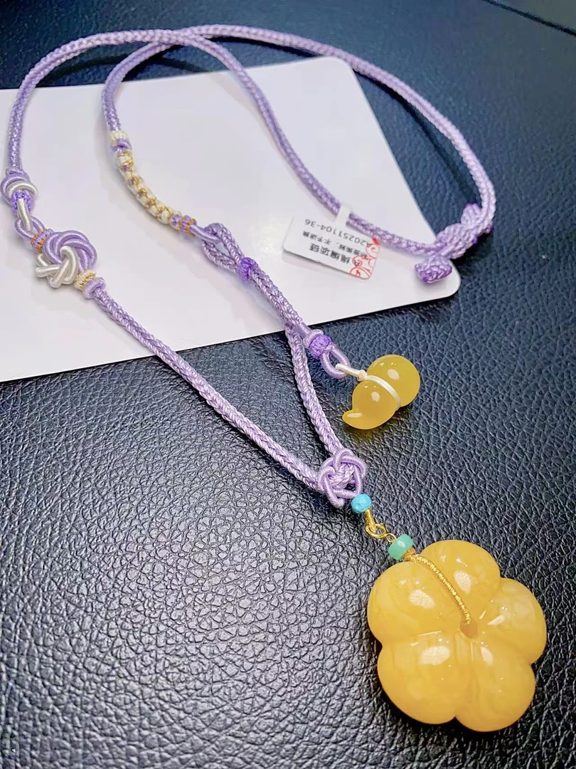 蜜蜡编绳项链A1104-36