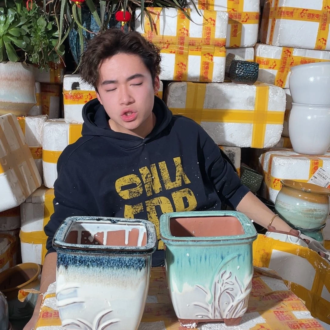 无铅玻璃宜兴紫砂花盆15/15