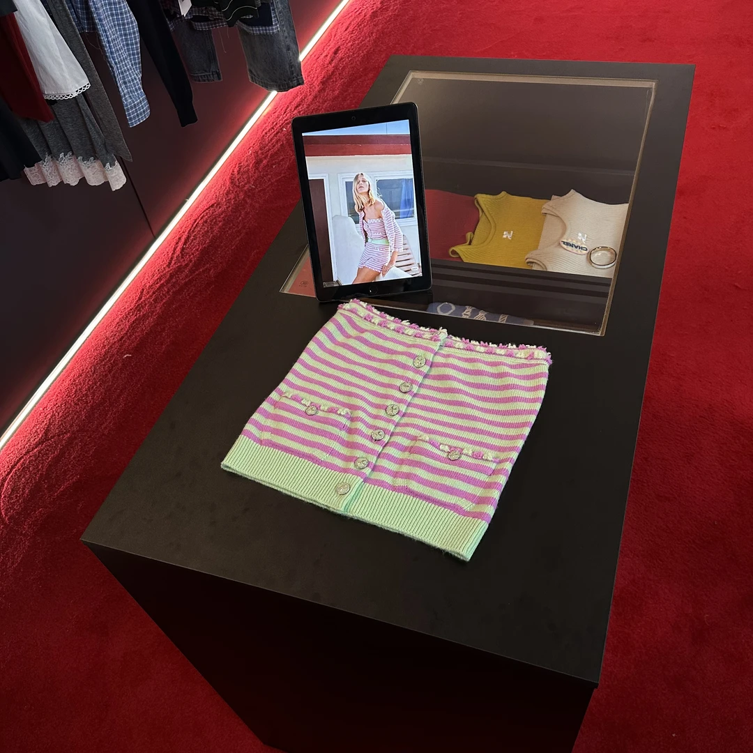 A009【香家】25n新款春季风条纹开合针织抹胸羊绒百搭