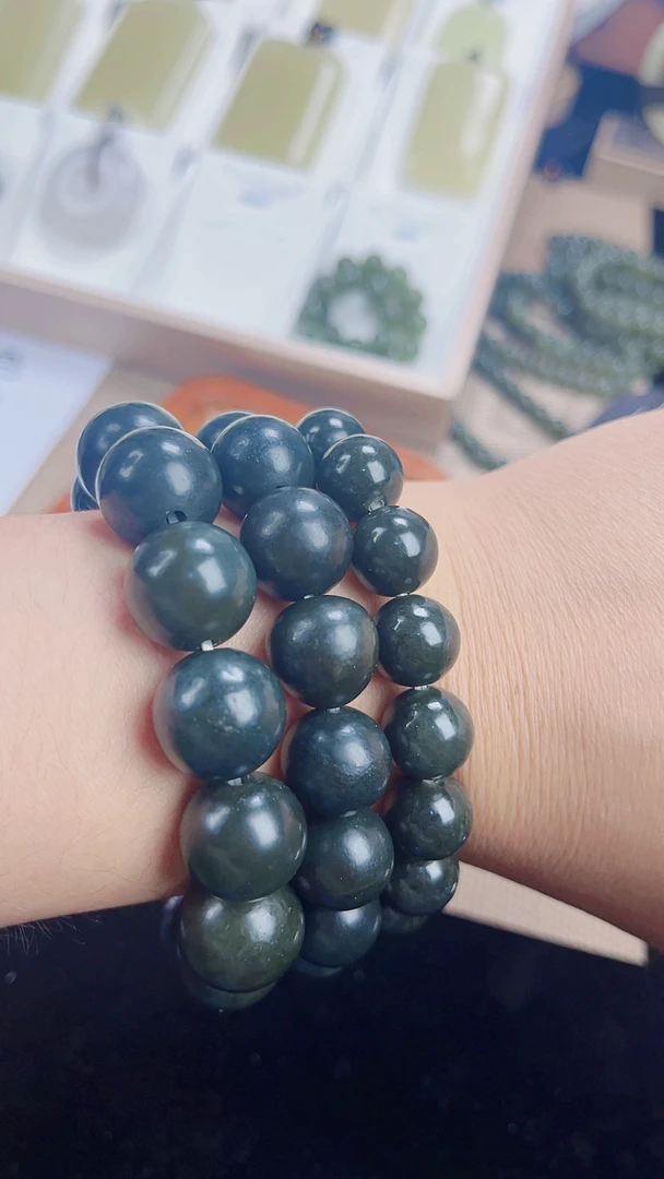 主播推荐  新疆 且末蓝 珠串手串卡12卡14卡16