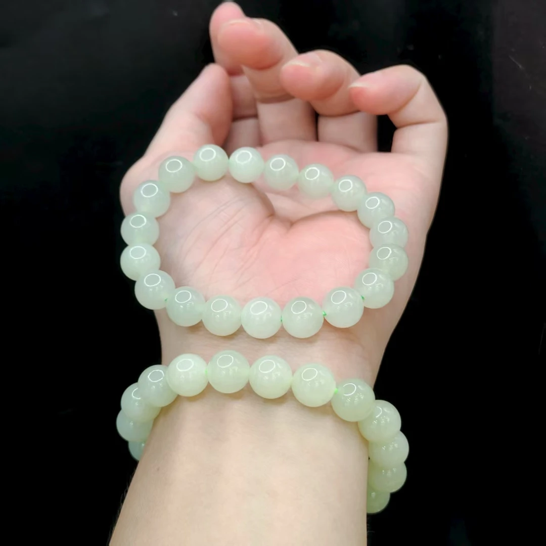 【李想精选】和田玉单圈手串H1【多样性发其一】约9mm