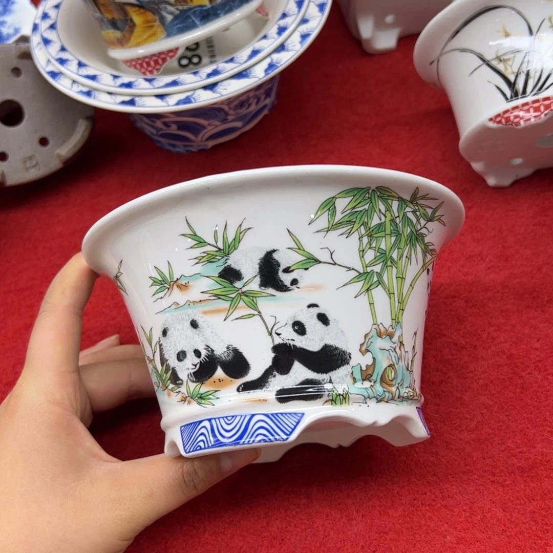 紫砂花盆174号瑕疵15/8cm