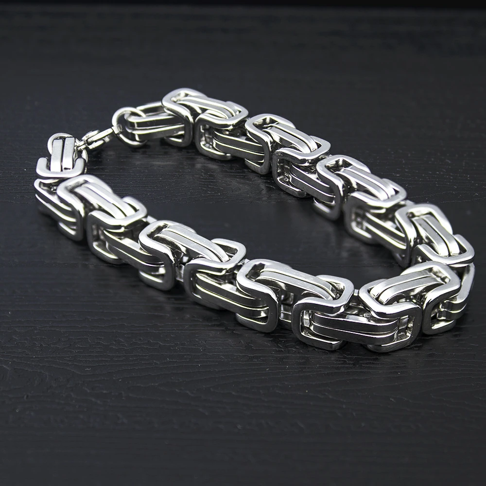 不锈钢手链 简约时尚钛钢手链男款帝王链不锈钢手链嘻哈百搭饰品