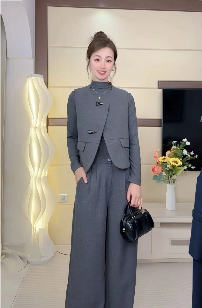 老钱风时尚套装小香风设计师百搭显瘦秋冬女装休闲时尚#8831