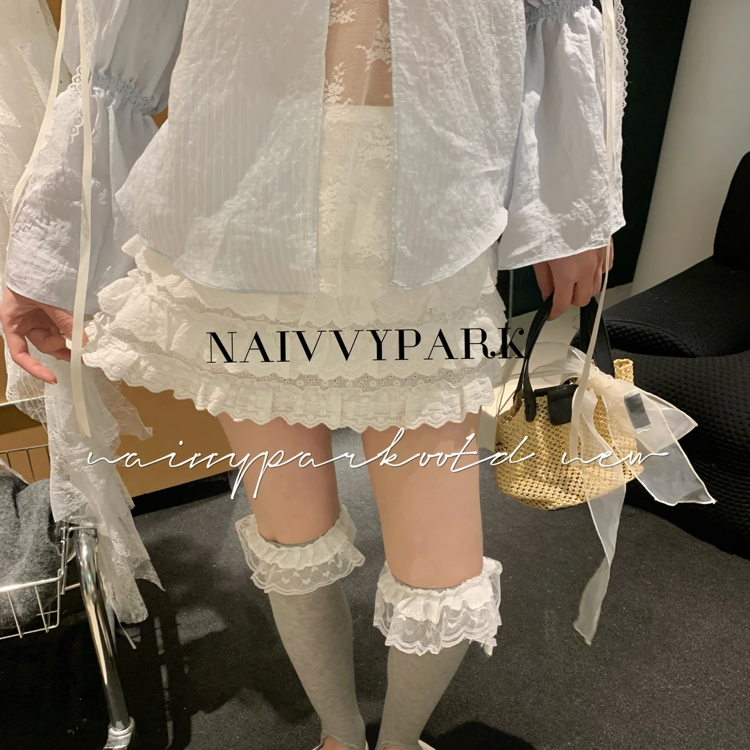 NAIVVY【氧气泡泡】气质夏季韩版时尚小众百搭设计感白色甜美裙子