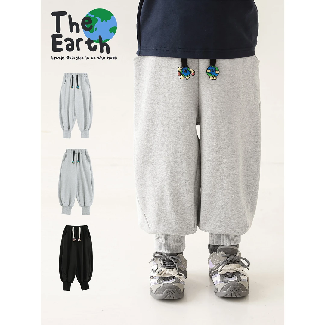 幼悠男童秋装卡通宽松裤子潮酷痞帅童装可爱超萌儿童休闲裤N6519