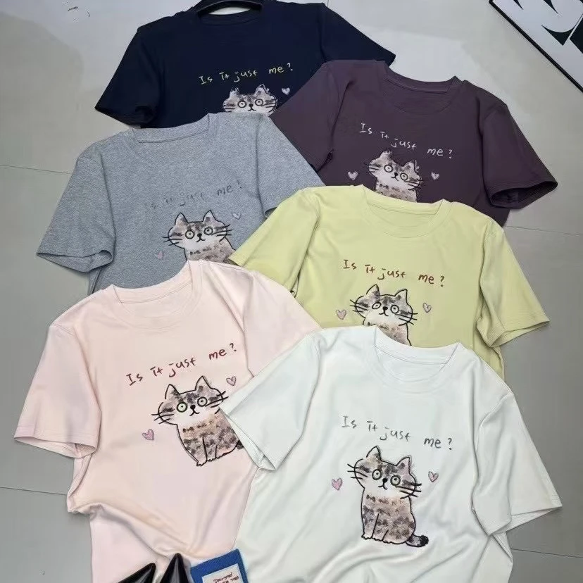 聚彩jucai【高货小猫常规大版T恤】5283