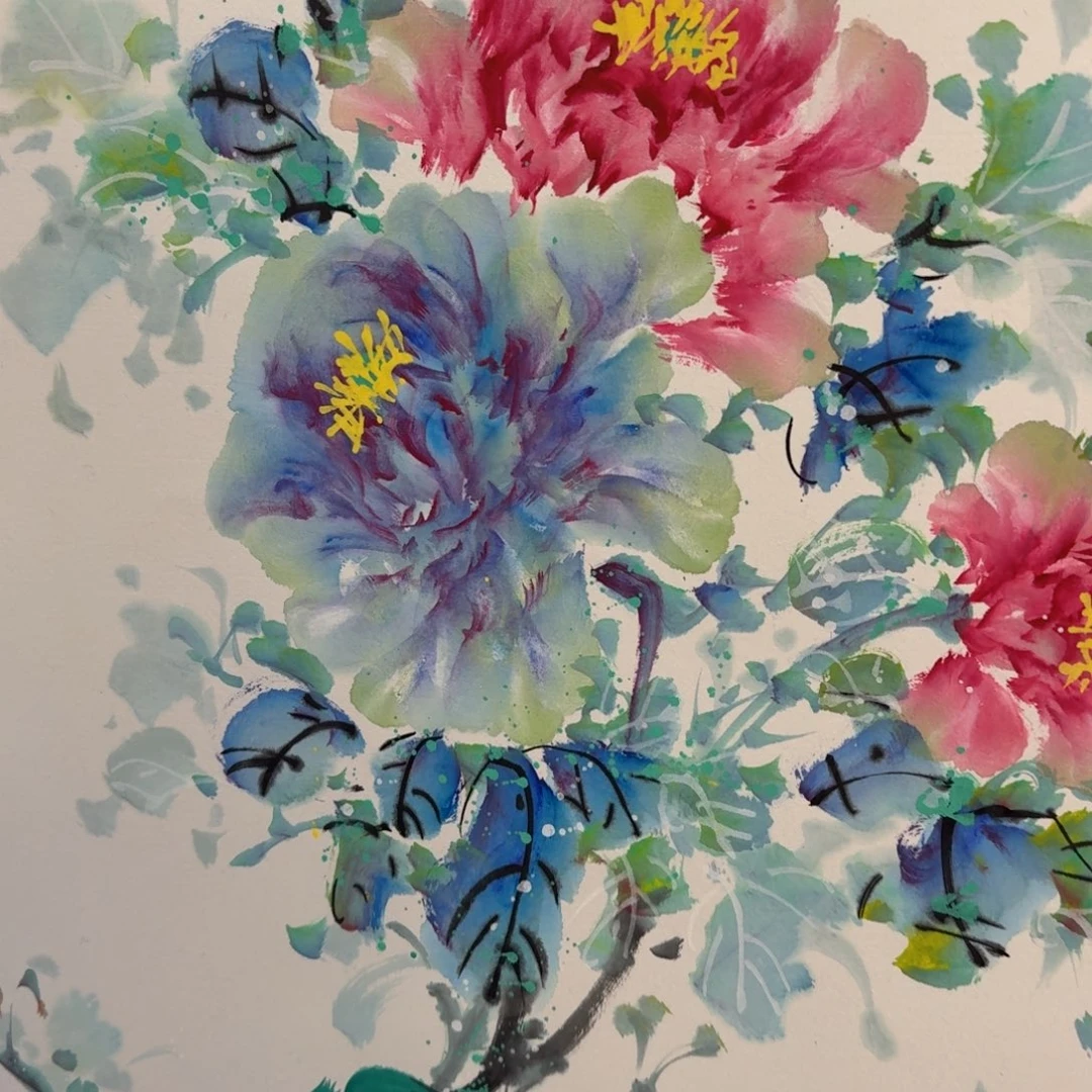 国画国画作品山水花鸟