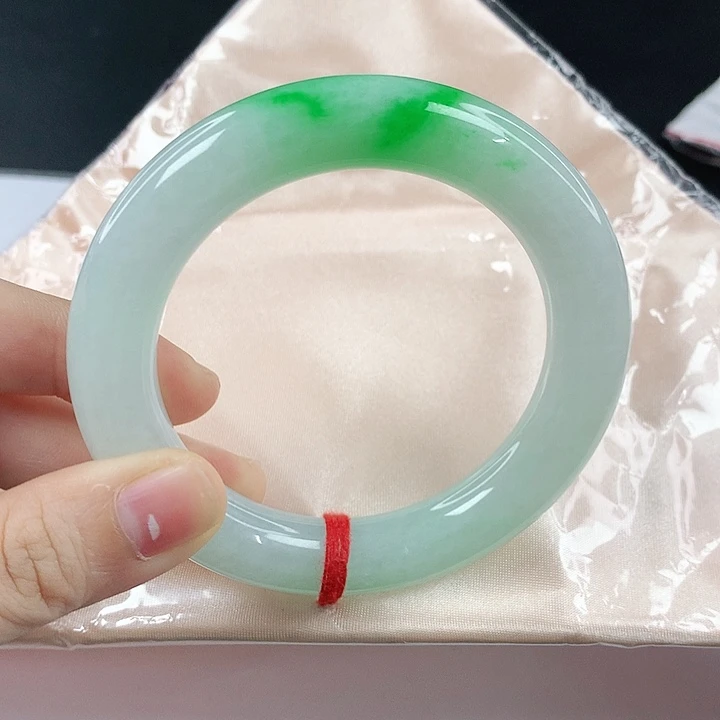 未镶嵌手镯翡翠青**q翡翠940