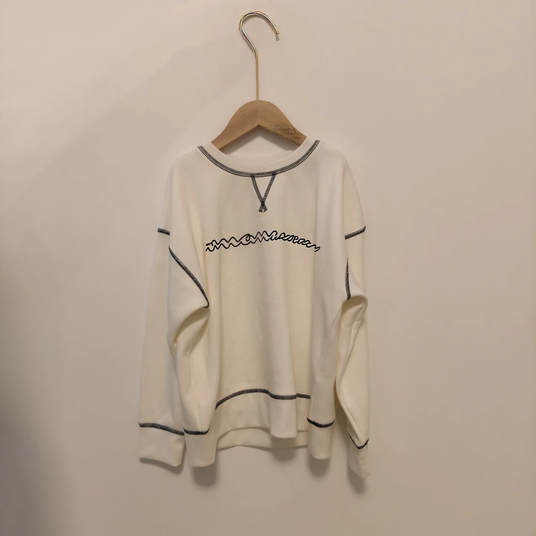 c 标加绒卫衣白色男女通用