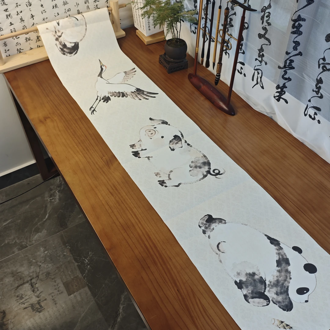 景阳阁 精细艺术纸 民艺之百兽泽长卷 毛笔书法专用直播间专用