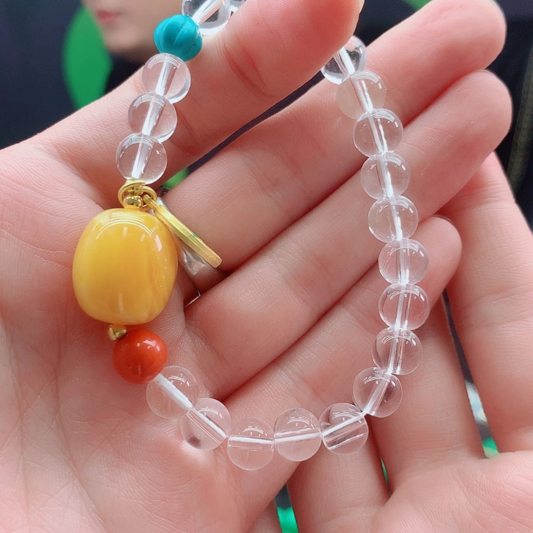 琥珀银S925镶嵌颈饰