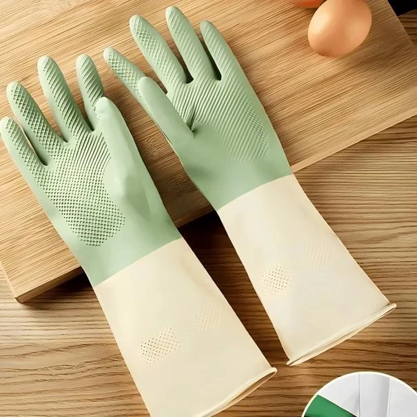 家务防水洗碗手套耐用厨房刷锅洗菜加厚家用清洁家用橡胶神器JD