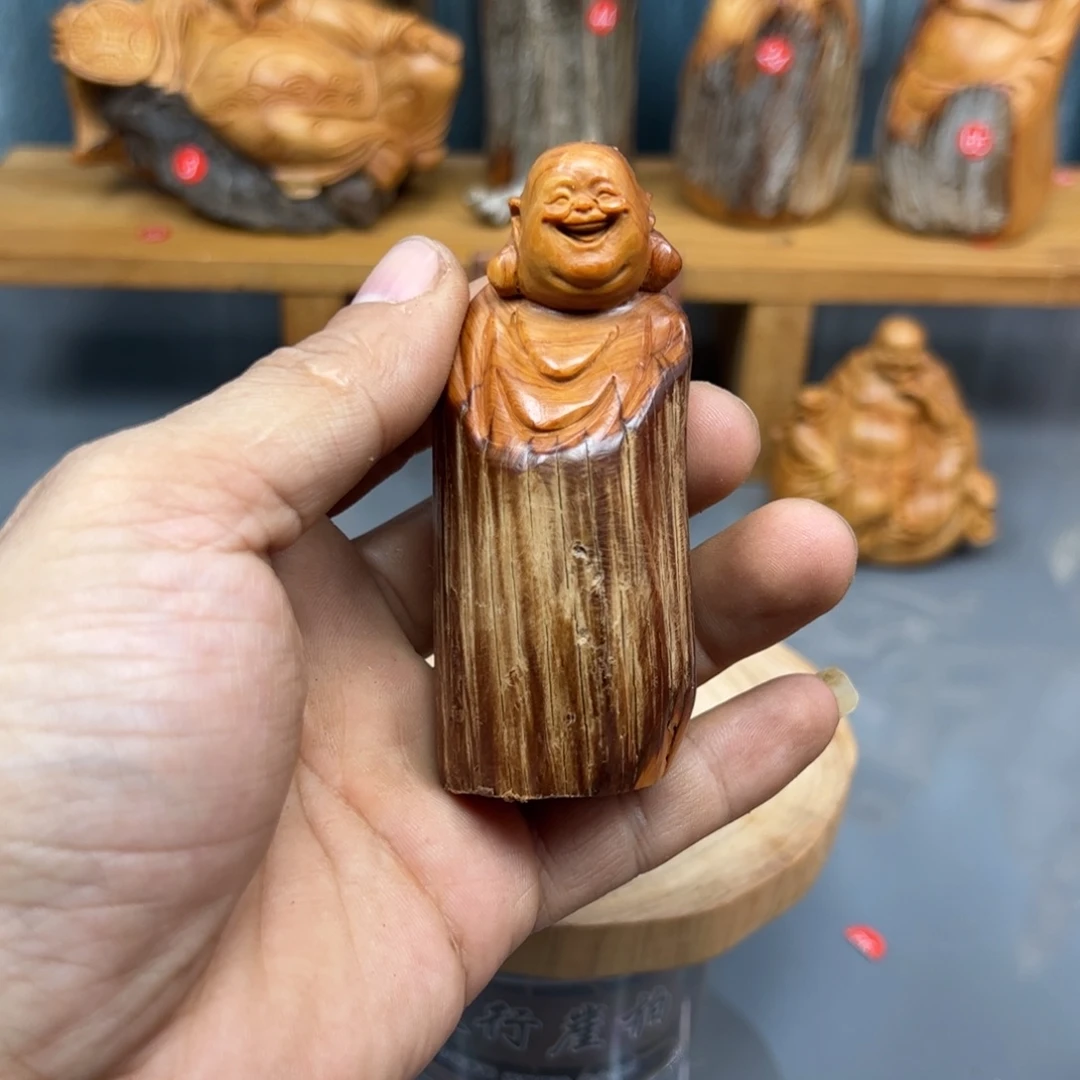 宝***赵木崖柏木摆件手把件