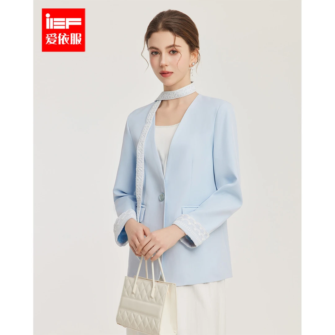 IEF/爱依服外套2025春季新款法式名媛淑女气质风中西装欧若风
