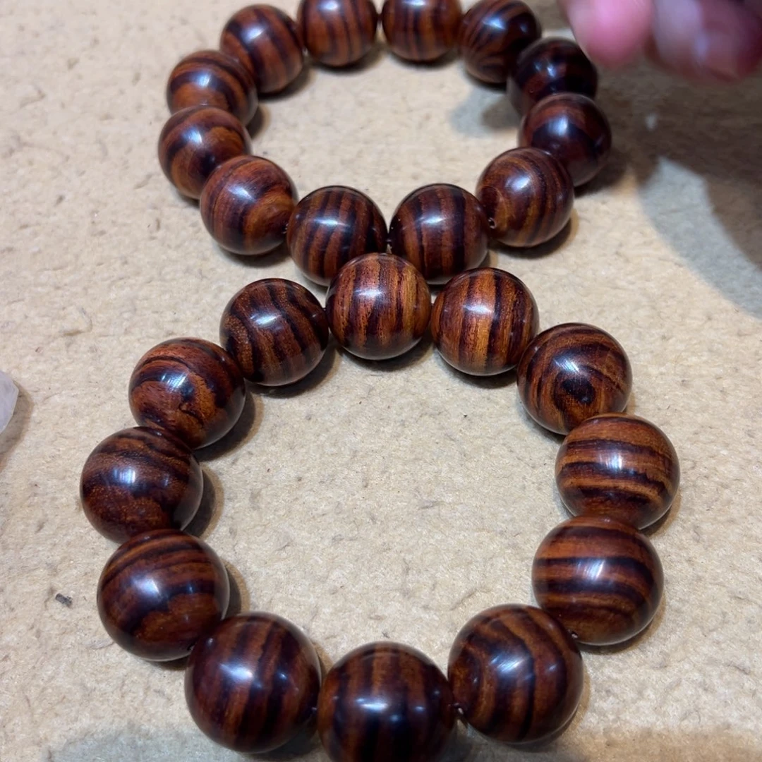 品***艺手串/手链黄花梨/降香黄檀2.0横纹紫底