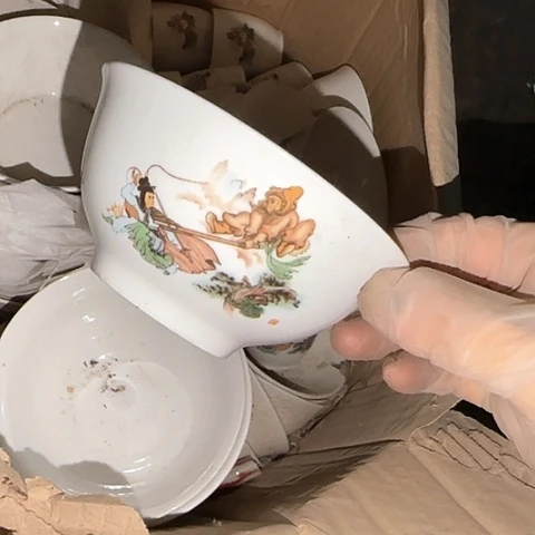 瓷片国营厂库存微瑕11.5cm