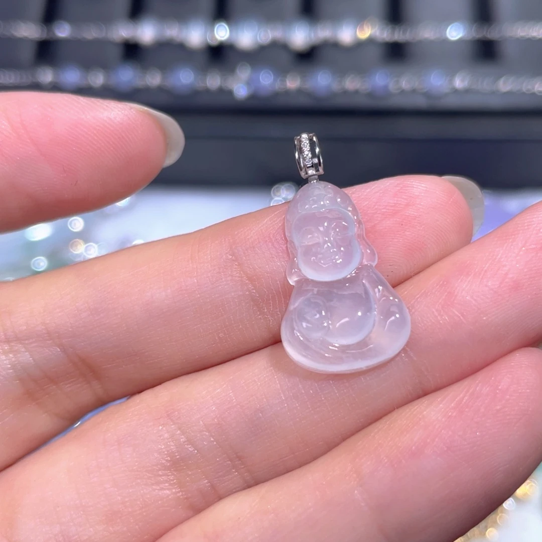 颈饰18K金镶嵌翡翠翡翠