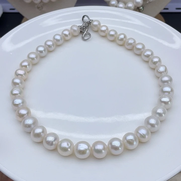 淡水珍珠颈饰银S925镶嵌