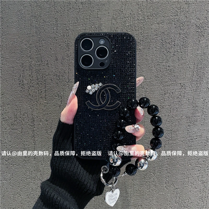 肤感直边黑闪钻适用苹果iPhone17/华为荣耀/OPPO/VIVO/小米手机壳