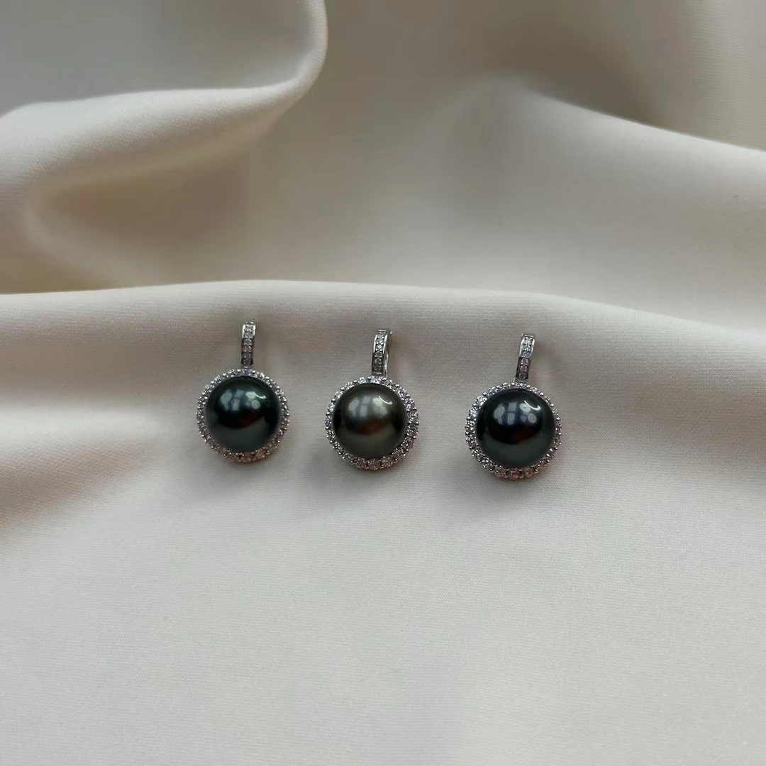 TD189【新年福利】天然海水大溪地珍珠万能扣太阳花吊坠多样性发一