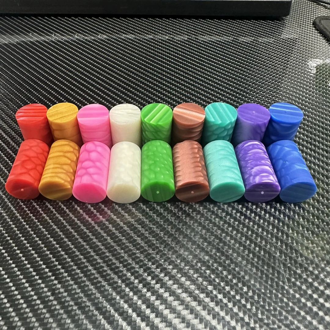 进口龙鳞先角美拉皿同款大头杆红色