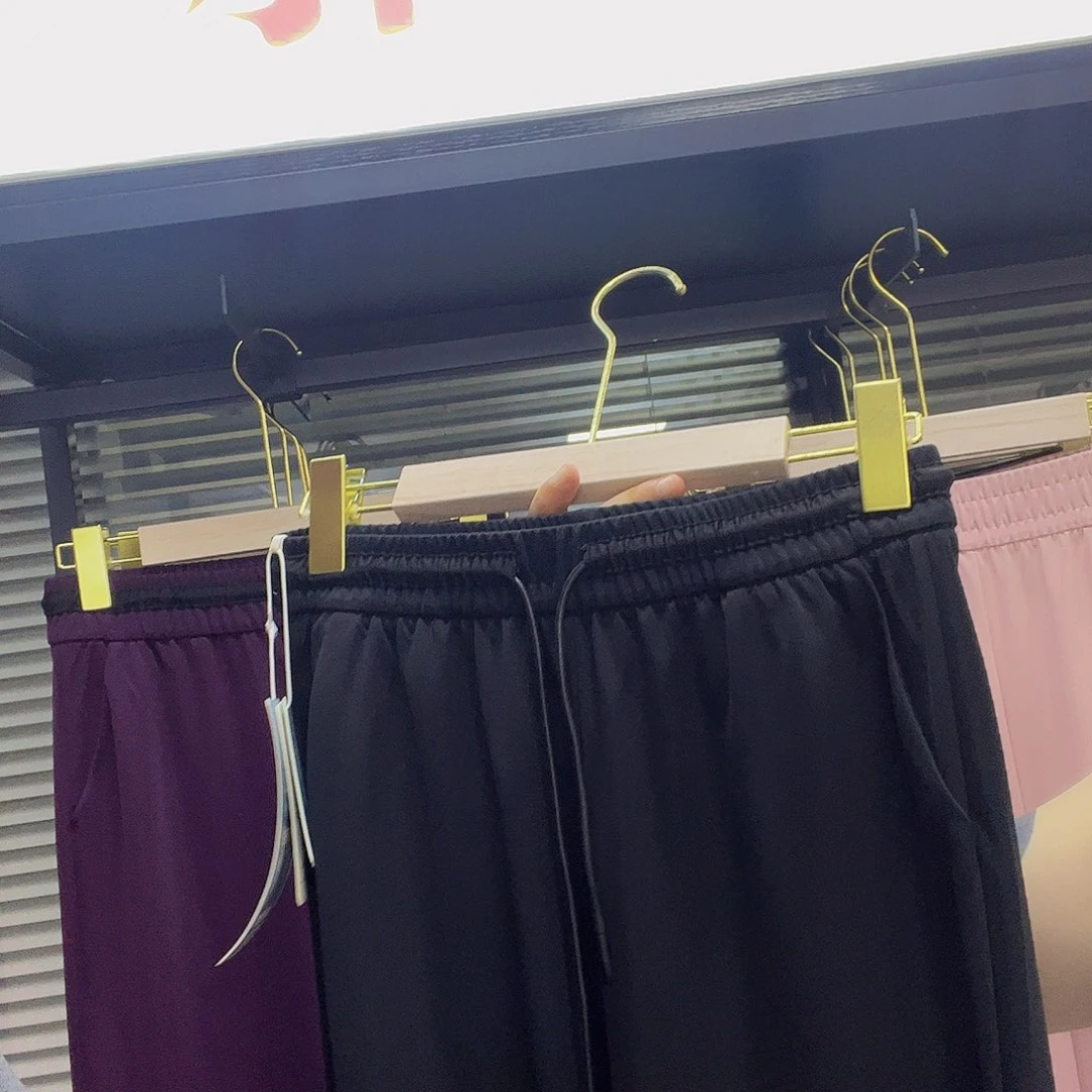 春夏新款冰丝西装面料女裤L码