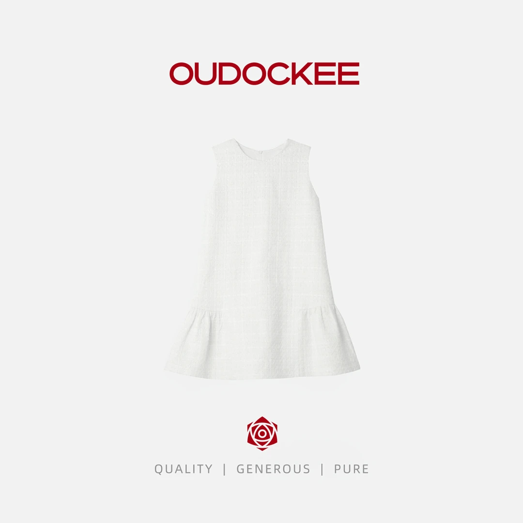 OUDOCKEE 鸥纪儿【小香裙】白色连衣裙气质无袖款盲盒 L2502H249T