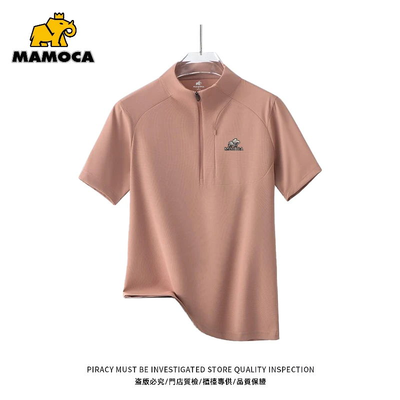MAMOCA皇犸象-立领拉链短袖T恤-M903
