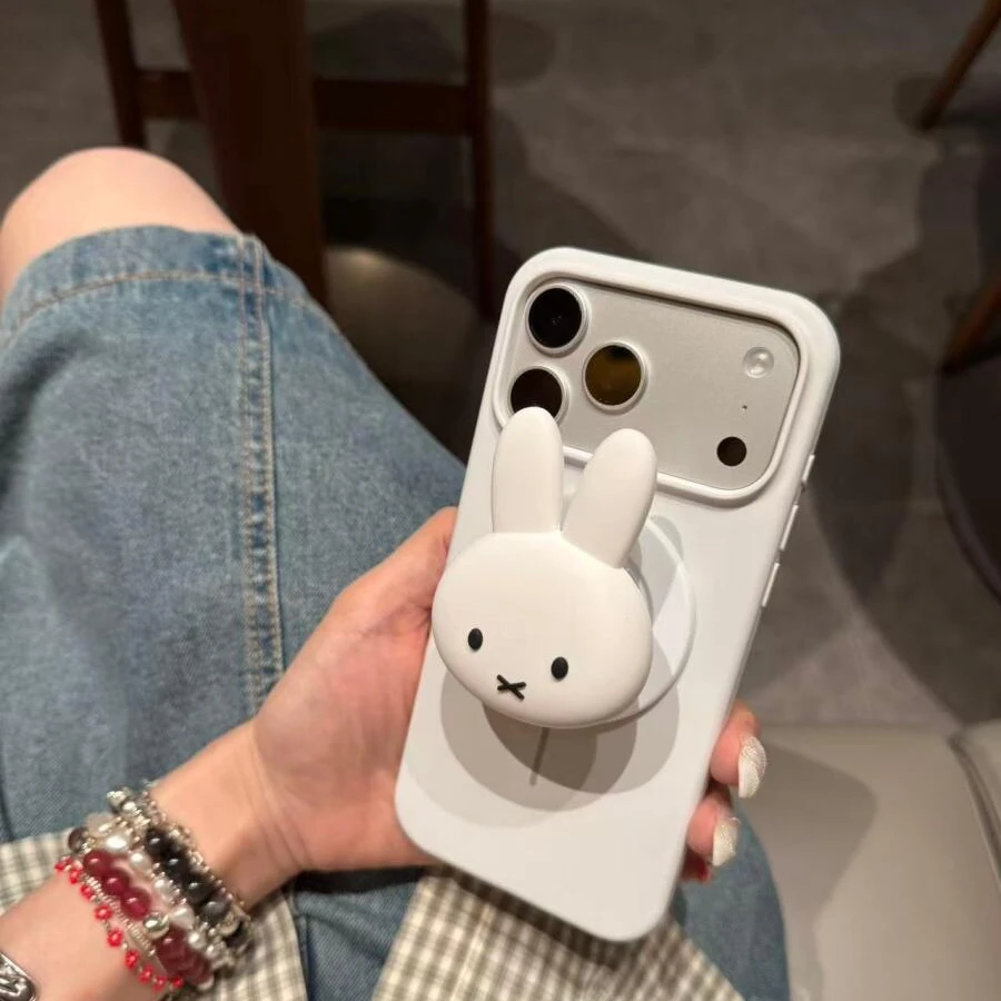 小众液态硅胶米菲兔磁吸适用于苹果17/16promax手机壳15保护套14