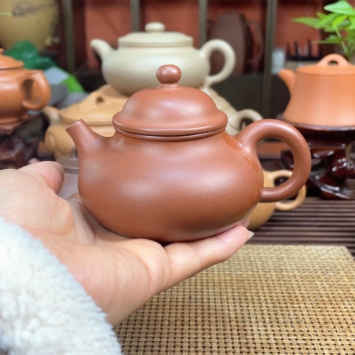 茶壶紫砂紫泥微瑕半手工