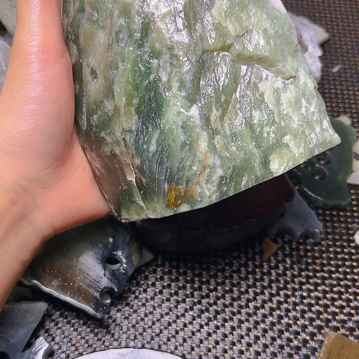 未镶嵌和田玉珠宝半成品掌*