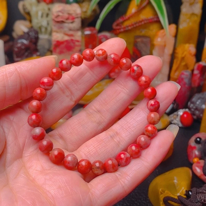 鸡血石鸡血石手串