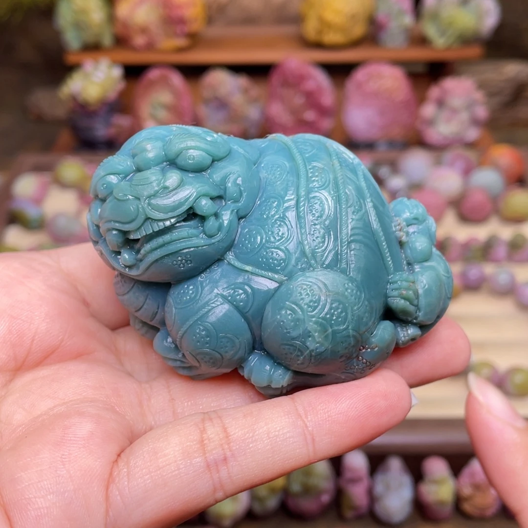 无***忙玛瑙/玉髓未镶嵌珠宝半成品盐源玛瑙苏工收藏蓝貔貅