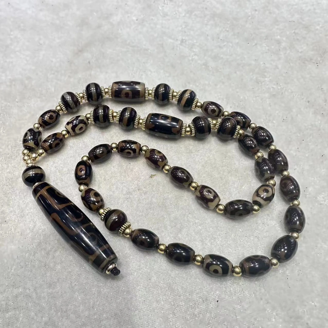 非金属珐琅项链 <米多缘>ZC料器三眼阵九眼项链（多样性发货）