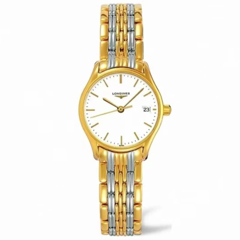 99新 Longines/浪琴 律雅259/石英/镀金条丁/表径25mm/女士腕表