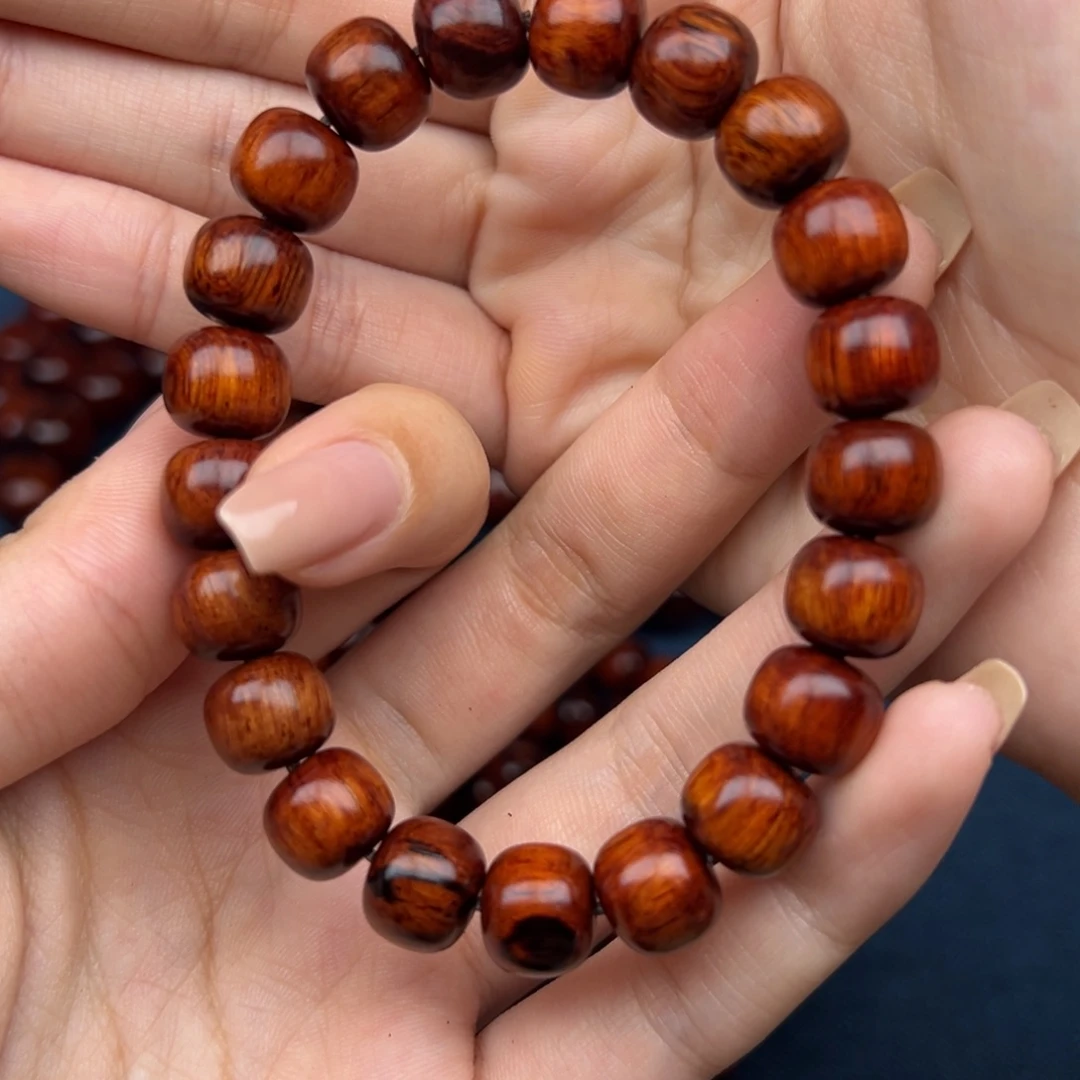 手串/手链花梨木类红降10老型满油单圈（瑕疵）