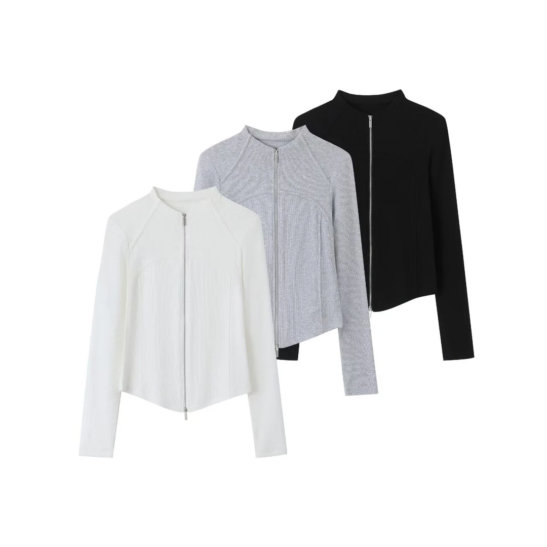 ⌜3D魔感立体⌟ 休闲运动短款秋冬百搭外穿内搭弹力立领拉链衣