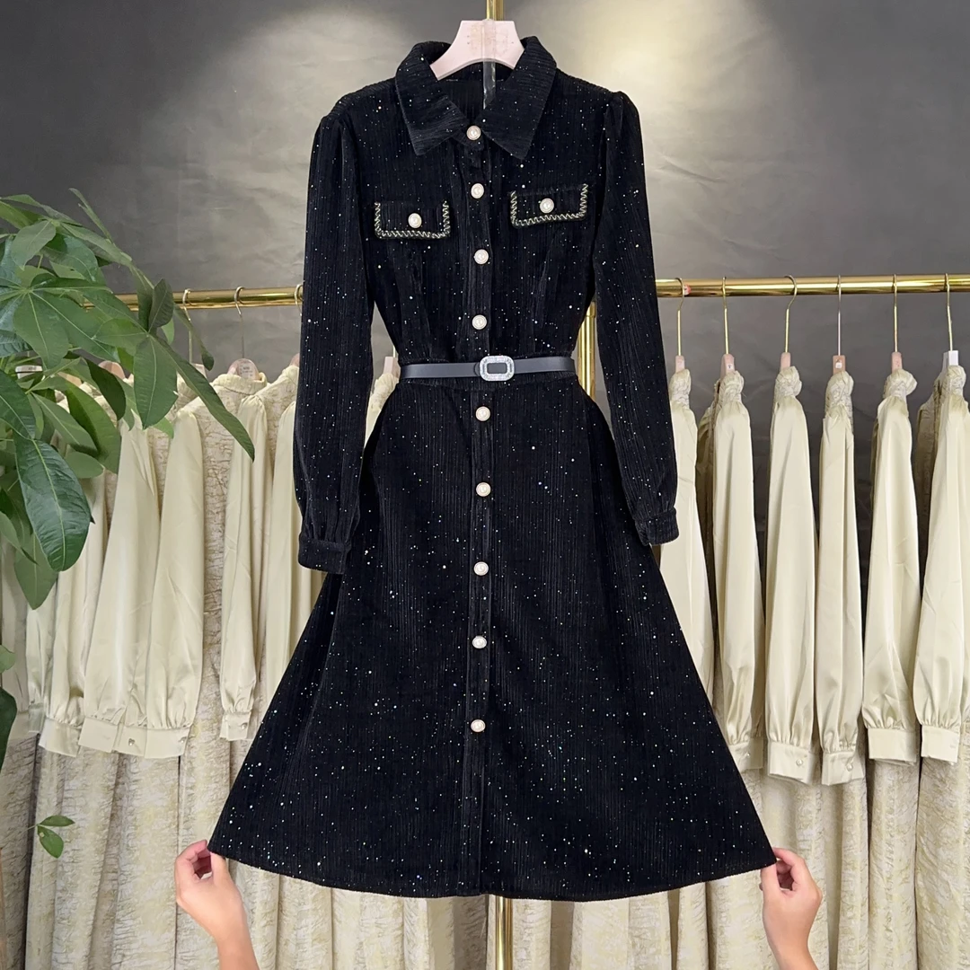 【RG1582】2025年秋冬新款时尚气质百搭减龄显瘦女装连衣裙