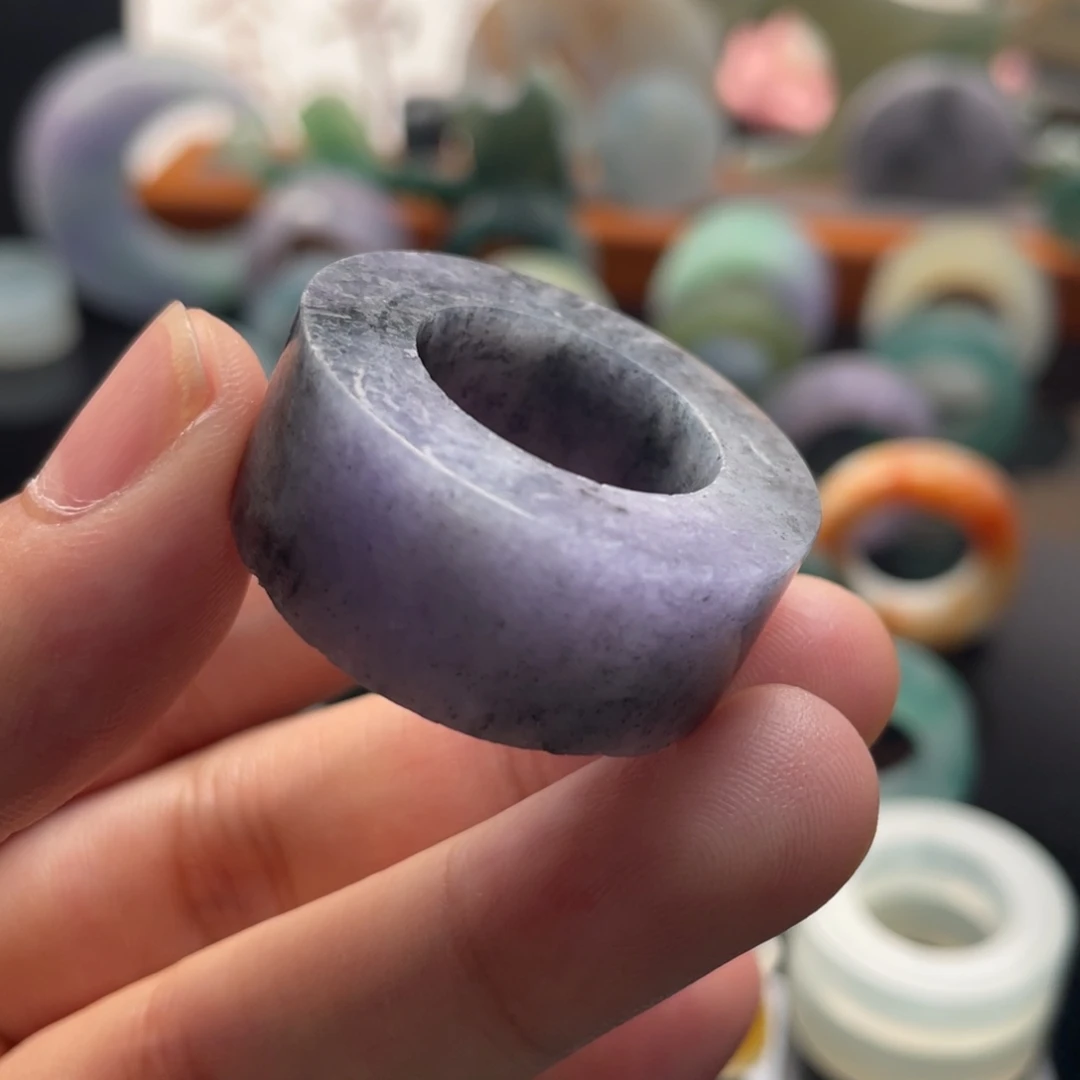 定制翡翠未镶嵌  紫乌鸡 库洛米