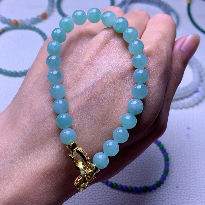 定制翡翠未镶嵌缅甸翡翠a货卡8冰晴